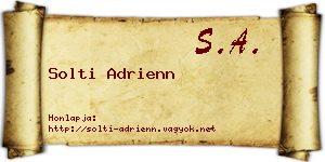Solti Adrienn névjegykártya